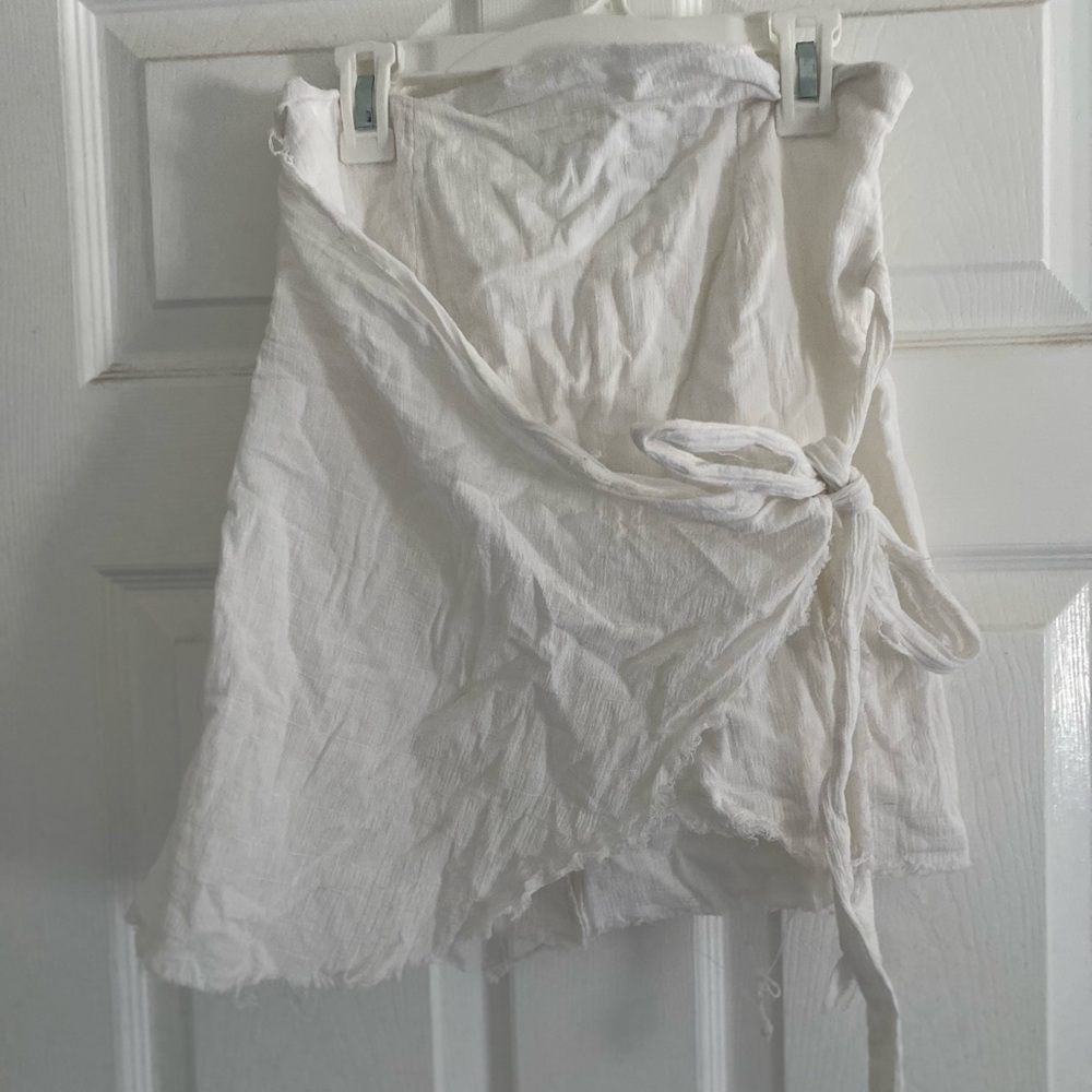 Elegant White Wrap Skirt